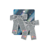 Konges Slojd juliette bow hair clips, silver