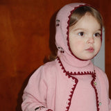 Konges Slojd knitted balaclava, pale blush