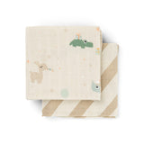 Done By Deer burp cloth 2-pack celebration,sand