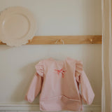 Elodie rosie bow longsleeved baby bib