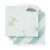 Done By Deer burp cloth 2-pack celebration,blue