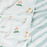 Done By Deer burp cloth 2-pack celebration,blue