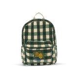 Konges Slojd jody teddy backpack, green checks