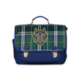 Caramel&cie wolf clan tartan medium school bag