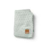 Elodie pointelle blanket, mineral green