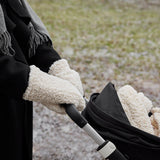 Elodie stroller mittens, soft sherpa