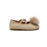 Donsje izebella balerinke, ivory sheep leather