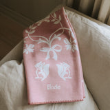 Elodie žakard deka, mullberry pink