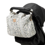 Elodie  changing bag quilted,garden leo toile