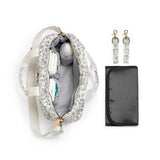 Elodie  changing bag quilted,garden leo toile