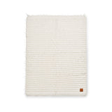 Elodie furry knit blanket, vanilla white
