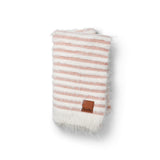 Elodie furry knit blanket, faded rose