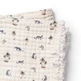 Elodie soft cotton blanket,garden leo