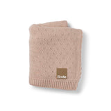 Elodie Details pointelle blanket, misty pink
