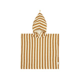 Nobodinoz beach poncho with cotton gauze lining portofino honey stripes