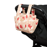 Nobodinoz stroller organizer hyde park, red tulips