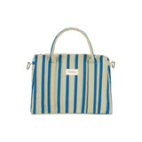 Nobodinoz stroller organizer & mini bag stories, green blue stripes