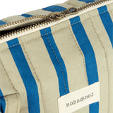 Nobodinoz stroller organizer & mini bag stories, green blue stripes