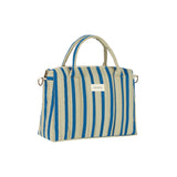 Nobodinoz stroller organizer & mini bag stories, green blue stripes