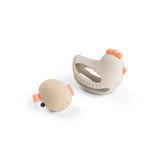 Done By Deer grip&teether toy w/rattle clucky, sand