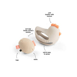 Done By Deer grip&teether toy w/rattle clucky, sand
