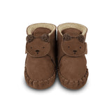 Donsje pouty čizme fluffy medo, teddy brown suede