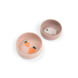 Done By Deer silicone bowl set 2 pcs pigee ,powder