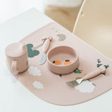 Done By Deer silicone bowl set 2 pcs pigee ,powder