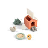 Done By Deer tiny farm play set clucky,colour mix