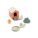 Done By Deer tiny farm play set clucky,colour mix