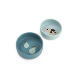 Done By Deer silicone bowl set 2 pcs dotti,blue