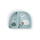 Done By Deer stick&stay compartment bowl tiny farm ,blue