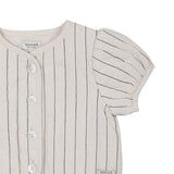 Donsje milenna jacket soft sand, blue striped