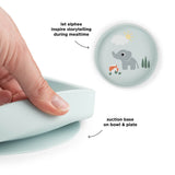 Done By Deer silicone stick&stay plate playground,blue