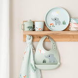 Done By Deer silicone stick&stay plate playground,blue