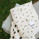 Elodie garden leo's resort bamboo muslin blanket