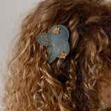 Donsje nanoe fruit hairclip blueberry, petrol nubuck