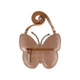 Donsje qalja purse vlinder, clay metallic leather