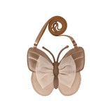 Donsje qalja purse vlinder, clay metallic leather