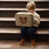 Donsje paaki backpack fluffy bear, tedy brown suede