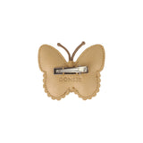 Donsje qalja clip vlinder, gold metallic leather