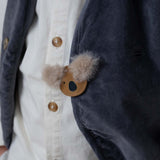 Donsje pouty clip fluffy koala, sand suede