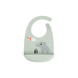 Done By Deer silicone bib playground, green