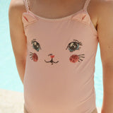 Konges Slojd kitty swimsuit,powder pink