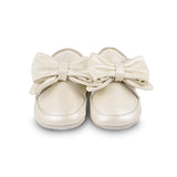 Donsje mileau sneakers, off white metallic leather