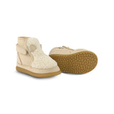 Donsje roumi shoes polar bear, off white curly faux fur