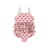 Konges Slojd manuca frill swimsuit, amour pink