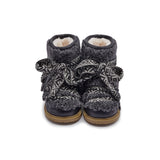 Donsje walaya boots, navy curly sheep wool
