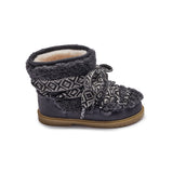 Donsje walaya boots, navy curly sheep wool