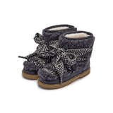 Donsje walaya boots, navy curly sheep wool
